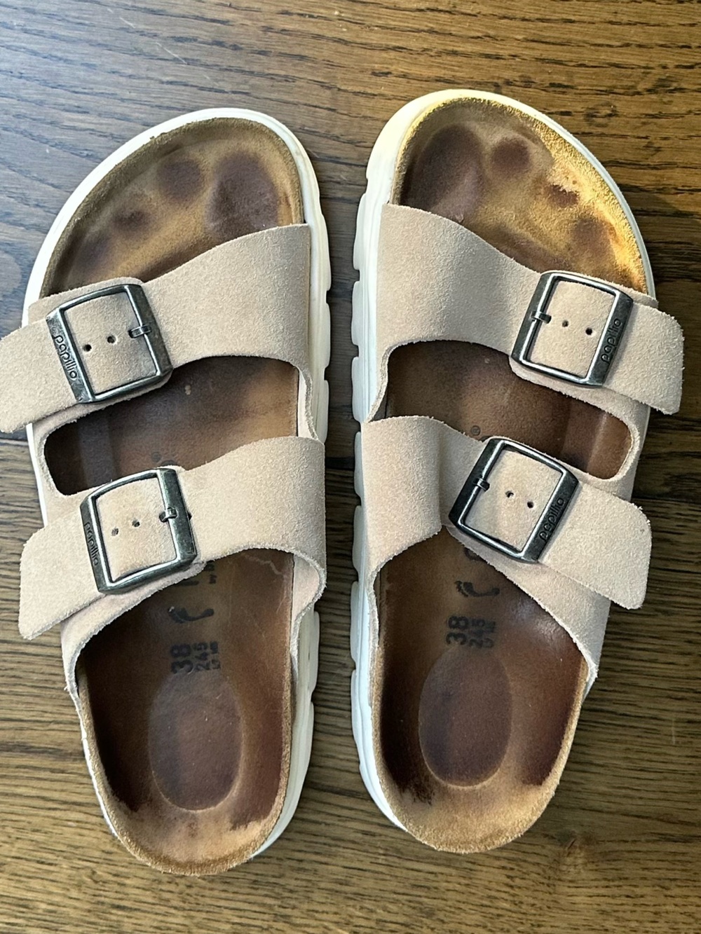 Birkenstock Arizona Chunky Women’s Sandals Beige 38 Papillio Cream Tan